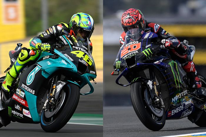 Valentino Rossi senyum, Fabio Quartararo gasak pole position MotoGP Prancis 2021, Sabtu (15/5/2021)