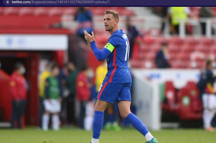 Jordan Henderson akhirnya kembali merumput dalam laga timnas Inggris melawan timnas Rumania di Stadion Riverside pada Minggu (6/6/2021) pukul 23.00 WIB.