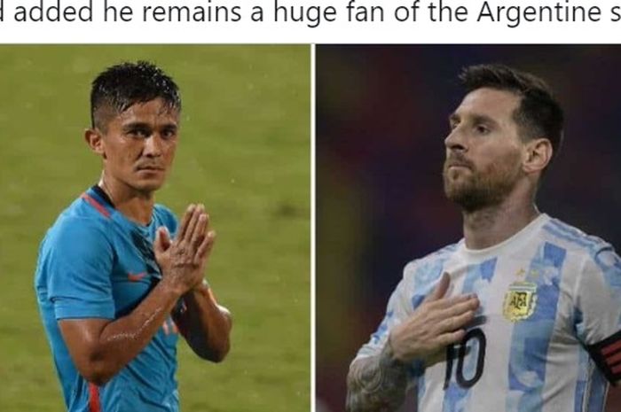 Kapten timnas India, Sunil Chhetri, enggan dibandingkan dengan Lionel Messi meski sukses menyalip catatan gol La Pulga. 