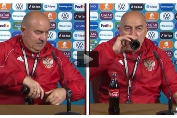 Ngejek Ronaldo Geser Botol Coca-cola, Pelatih Rusia Malah ...