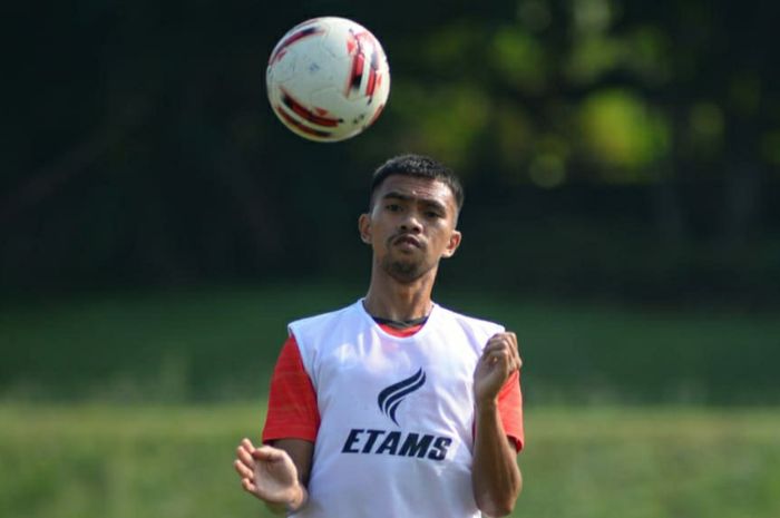 Bek Borneo FC, Wiranto saat menjalani latihan bersama tim