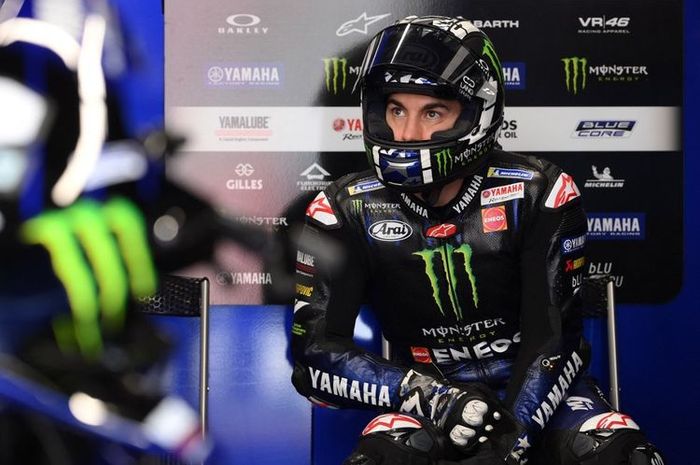 Maverick Vinales saat balapan pada MotoGP Jerman 2021. (Photo by LLUIS GENE / AFP) (LLUIS GENE)  