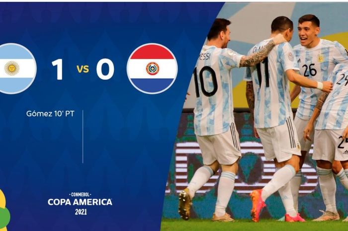 Timnas Argentina mengalahkan Paraguay dalam partai ketiganya di Copa America 2021.