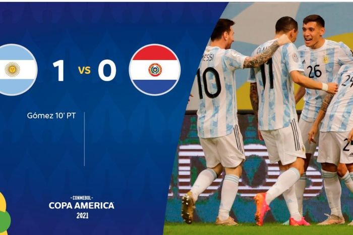 Timnas Argentina mengalahkan Paraguay dalam partai ketiganya di Copa America 2021.