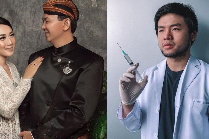 Ahok dan Puput kolase foto dengan Nicholas Sean
