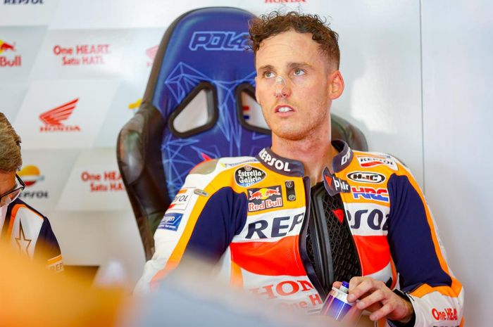 Pembalap Repsol Honda, Pol Espargaro, pada seri balap MotoGP Jerman di Sirkuit Sachsenring.