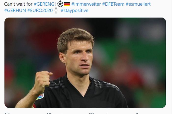 Thomas Mueller dkk menjanjikan Jerman akan mengejutkan Inggris dalam duel babak 16 besar Euro 2020 di Stadion Wembley, London.