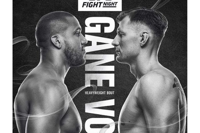 Poster duel Ciryl Gane vs Alexander Volkov pada UFC Vegas 30 (27/6/2021).
