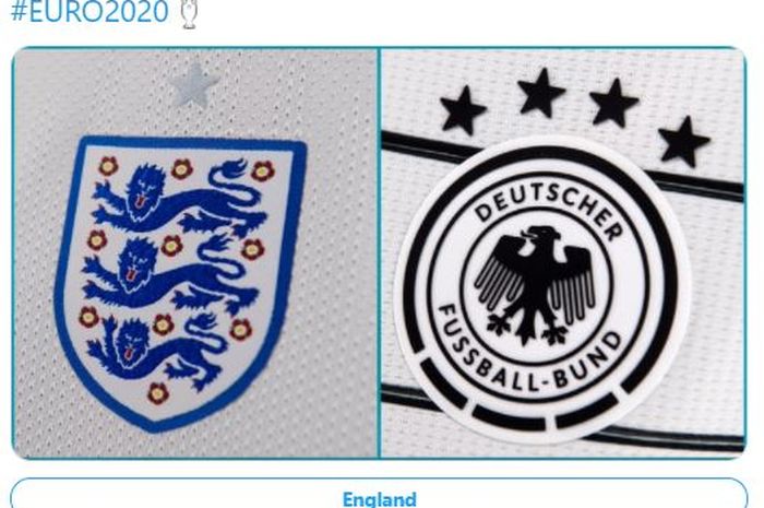 Ilustrasi pertandingan timnas Inggris melawan timnas Jerman pada babak 16 besar EURO 2020.