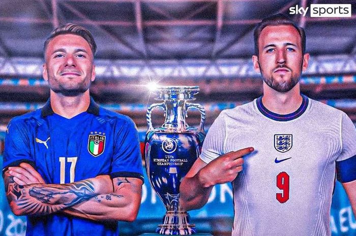 Striker timnas Italia, Ciro Immobile, akan berduel dengan striker timnas Inggris, Harry Kane, pada final EURO 2020.