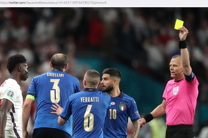 Giorgio Chiellini trending topic karena pelanggaran menit 95, Italia kubur Inggris dalam laga final EURO 2020 di Stadion Wembley.