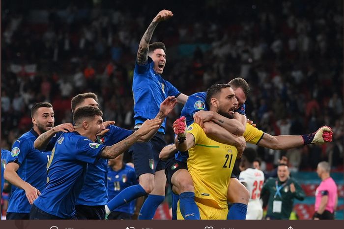 Italia baru mengoleksi dua trofi, sementara Jerman dan Spanyol masih menjadi raja dalam daftar juara EURO 2020 terbaru.