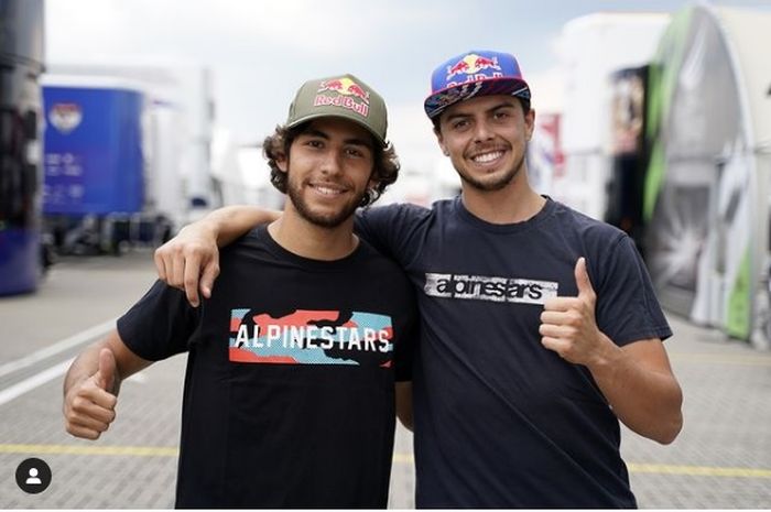 Duo pembalap Gresini Racing pada MotoGP 2022, (kiri) Enea Bastianini dan Fabio di Giannantonio.