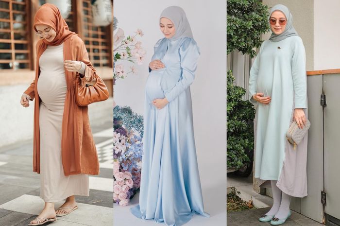 Outfit hijab untuk ibu hamil
