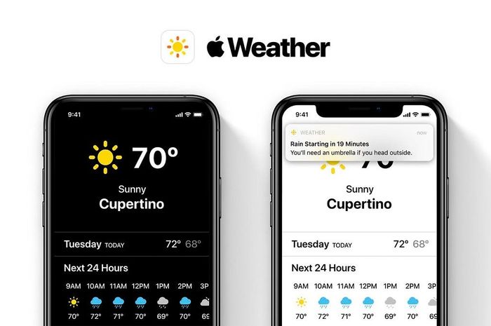 Aplikasi Weather di iOS