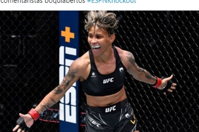 Amanda Lemos, meraih kemenangan atas Montserrat Ruiz di UFC Vegas 31, Minggu (18/7/2021) WIB.