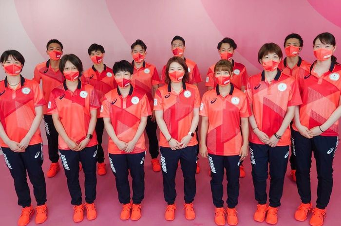 Timnas bulu tangkis Jepang yang akan berlaga pada Olimpiade Tokyo 2020