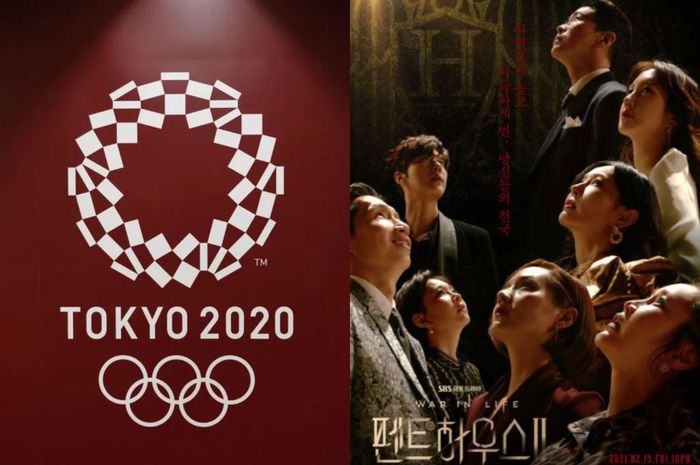 Kolase Logo Olimpiade Tokyo dan Poster 'The Penthouse'