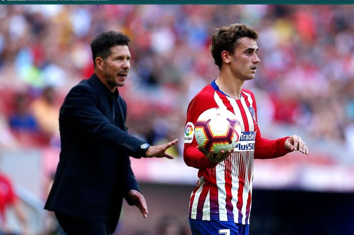 Momen Antoine Griezmann masih membela Atletico Madrid yang dikepalai oleh Diego Simeone.