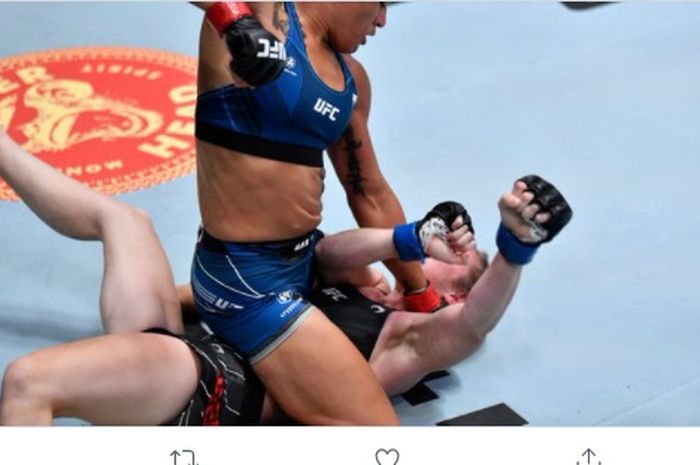 SIjara Eubanks mengalahkan Elise Reed di UFC Vegas 32, Minggu (25/7/2021) WIB.