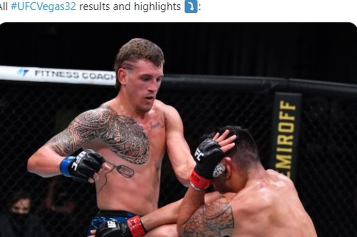 Brendan Allen mengalahkan Punahele Soriano di UFC Vegas 32, Minggu (25/7/2021) WIB.