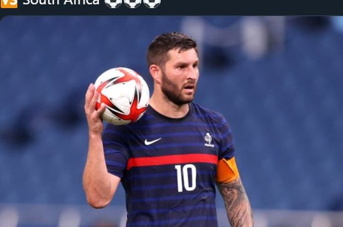 Andre-Pierre Gignac memimpin timnas Prancis di Olimpiade Tokyo 2020.