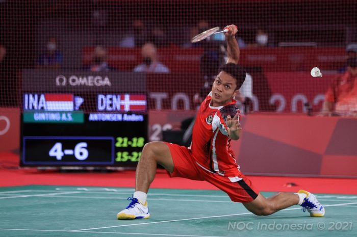 Anthony Ginting mewakili bulu tangkis Indonesia di Olimpiade Tokyo 2020.