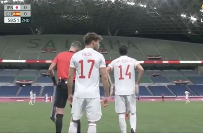 Marco Asensio saat masuk dari bangku cadangan di laga Spanyol Vs Jepang di semifinal Olimpiade Tokyo 2020, Selasa (3/8/2021).