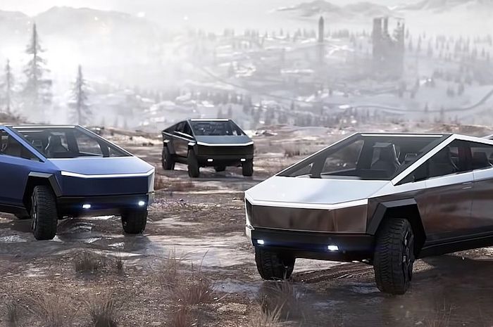 Cybertruck Tesla in PUBG game