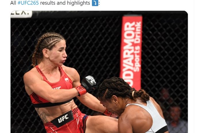 Laga Tecia Torres vs Angela Hill dalam gelaran UFC 265, Minggu (8/8/2021) WIB di Houston.