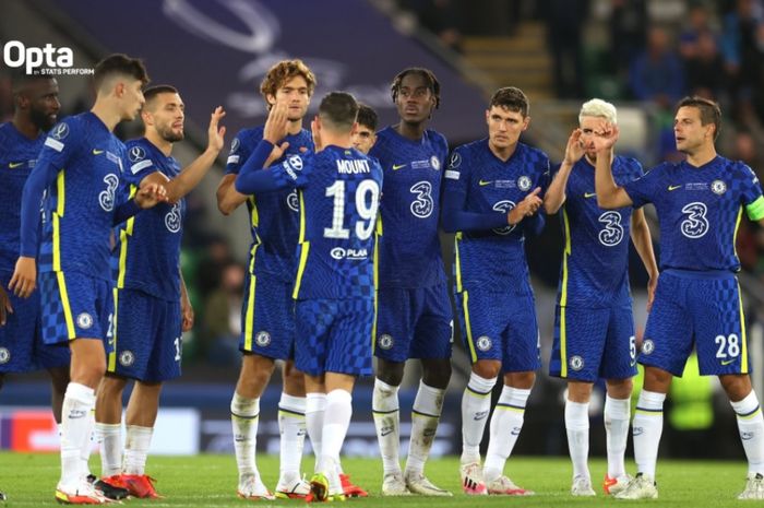 Chelsea sukses mengalahkan Villarreal lewat drama adu penalti pada laga Piala Super Eropa 2021 di Stadion Windsor Park, Rabu (11/8/2021) waktu setempat