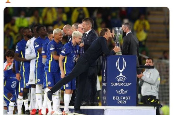 Thomas Tuchel mengantarkan Chelsea jadi juara Piala Super Eropa 2021.