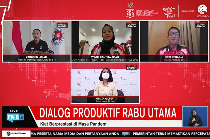 Dialog Produktif Rabu Utama yang digelar oleh Komite Penanganan Covid-19 dan Pemulihan Ekonomi Nasional (KPC PEN), Rabu (11/8/2021).