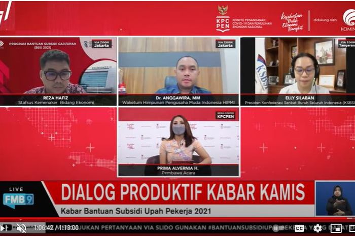 Dialog Produktif Kabar Kamis yang digelar oleh Media Center KPC PEN, Kamis (12/8/2021). 