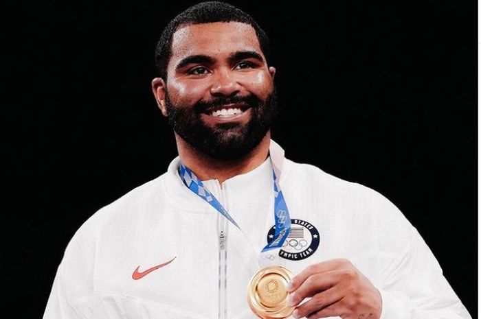 Pegulat peraih medali emas Olimpiade Tokyo 2020, Gable Steveson.