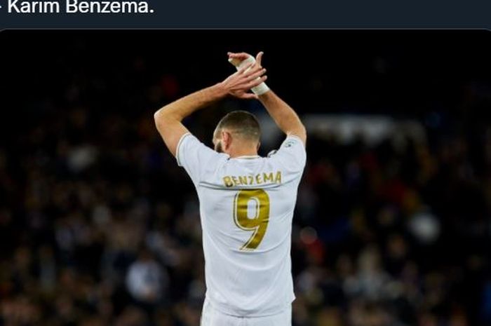 Penyerang Real Madrid, Karim Benzema.