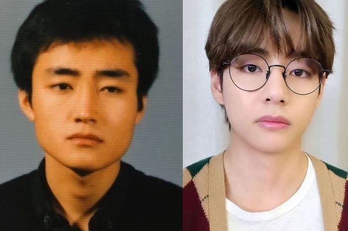 V BTS dan ayahnya