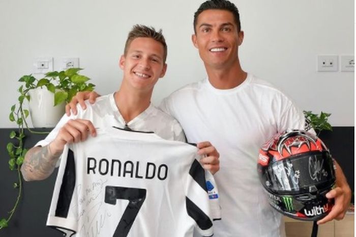 Fabio Quartararo (kiri) dan Cristiano Ronaldo (kanan).