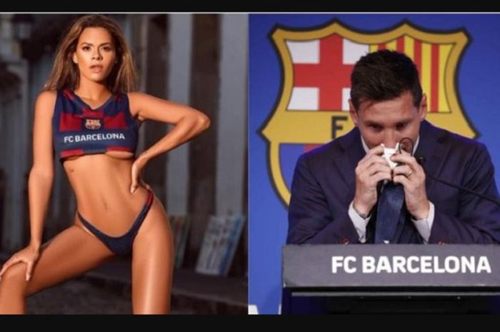 Luana Sandien, model playboy asal Spanyol yang kecewa gagal dapatkan tisu Lionel Messi.