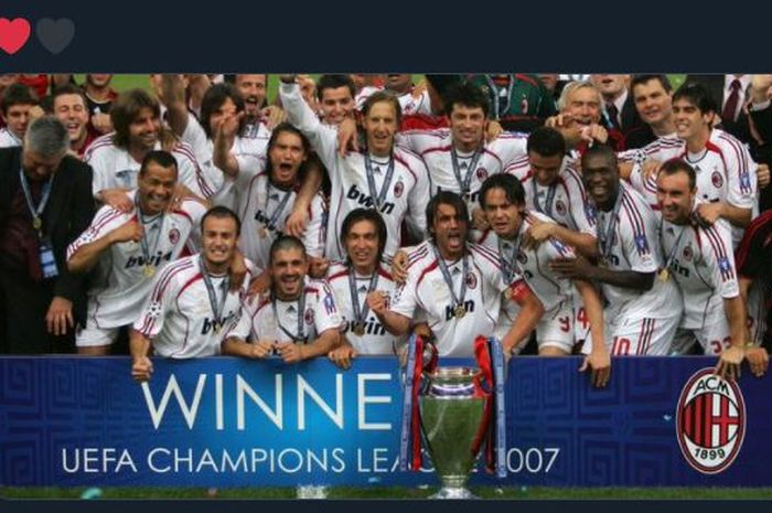 AC Milan saat memenangi Liga Champions 2006-2007.