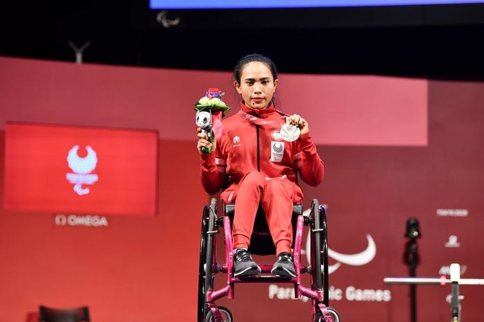 Atlet para angkat berat, Ni Nengah Widiasih pada ajang Paralimpiade Tokyo 2020, Kamis (26/8/2021)