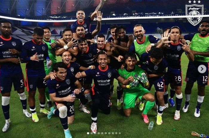 Johor Darul Takzim rayakan gelar juara Liga Malaysia kedelapan berturut-turut.