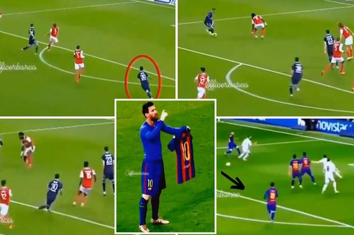 Momen perbandingan saat Lionel Messi tidak mendapat operan bola dari Kylian Mbappe dan ketika  di Barcelona.