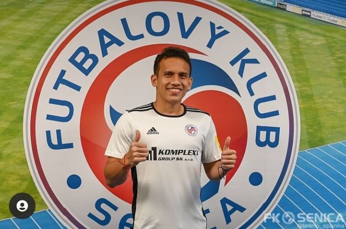 Egy Maulana Vikri saat diperkenalkan klub anyarnya, FK Senica pada Selasa (31/8/2021)