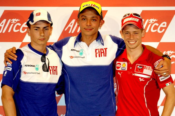 Casey Stoner, Valentino Rossi dan Jorge Lorenzo, tiga dari Fantastic Four MotoGP 