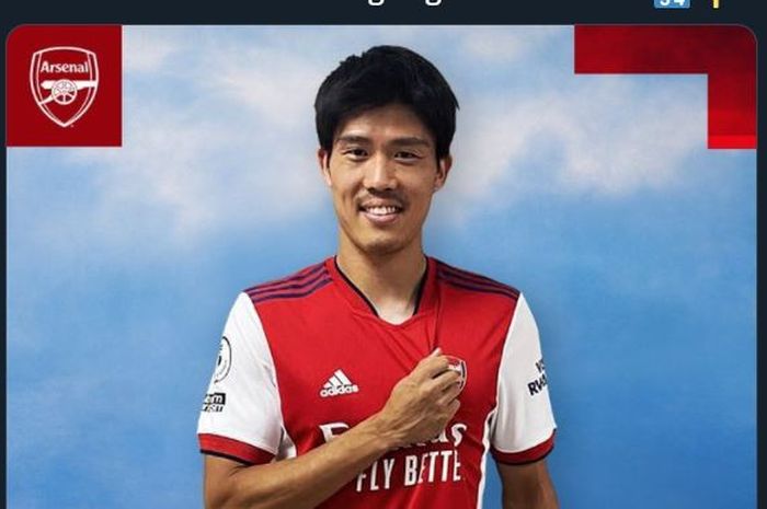 Bek Jepang, Takehiro Tomiyasu, resmi menjadi pemain baru Arsenal.