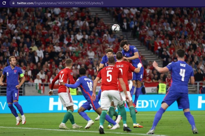 Timnas Inggris membuat timnas Hungaria sakit hati dengan kemenangan yang diwarnai oleh tandukan maut duo Harry.