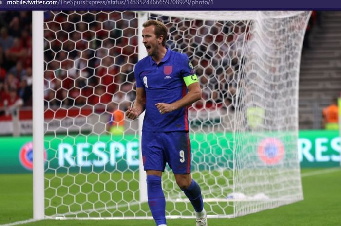 Pemain timnas Inggris, Harry Kane, mencetak gol dalam laga Kualifikasi Piala Dunia 2022 zona Eropa kontra timnas Hungaria pada Jumat (3/9/2021) pukul 01.45 WIB.