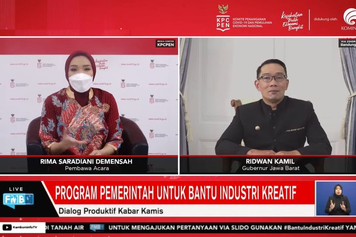 Dalam dialog virtual Forum Merdeka Barat 9 (FMB9) &ndash; KPCPEN, Selasa (2/9/2021).