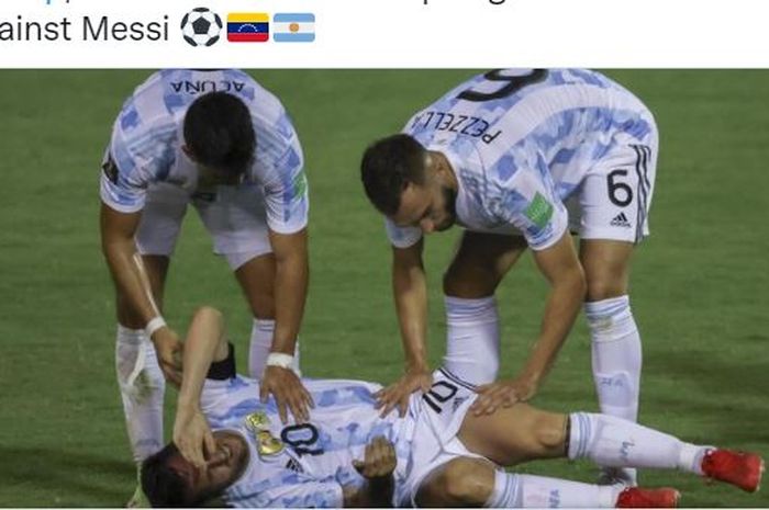 Incar lutut Lionel Messi, bek Venezuela yang kena kartu merah karena tekel brutal terhadap sang kapten timnas Argentina ketahuan berencana patahkan kaki.